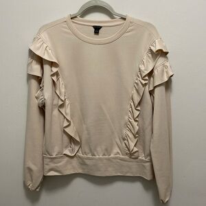 NWOT - Ann Taylor - Ruffle Sweatshirt -S